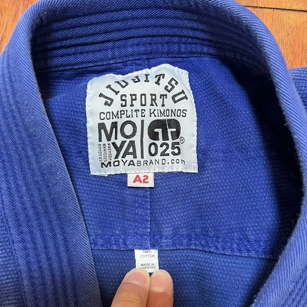 Jiu Jitsu Gi Moya Brand A2 Blue 100% Cotton Top Only Kimono Martial Arts READ